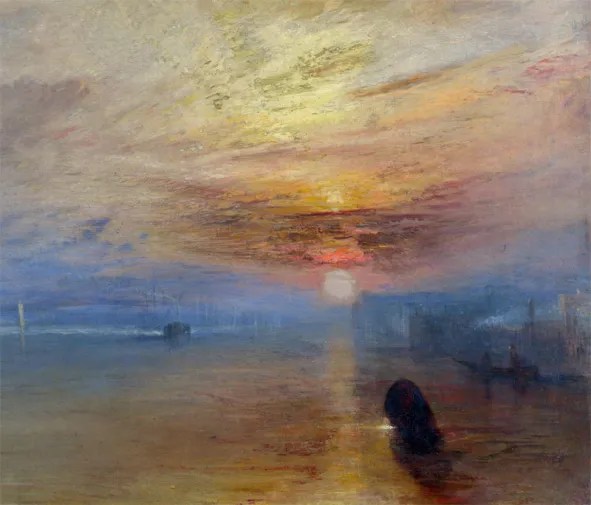 Joseph Mallord William Turner, « Le Dernier Voyage du Téméraire » (1839) Huile sur toile, Londres, National Gallery